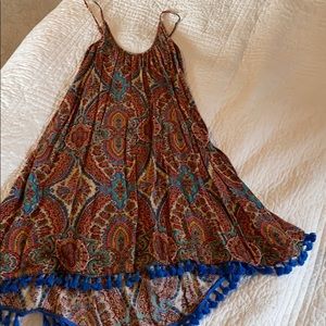 Cross Back dress with tassels